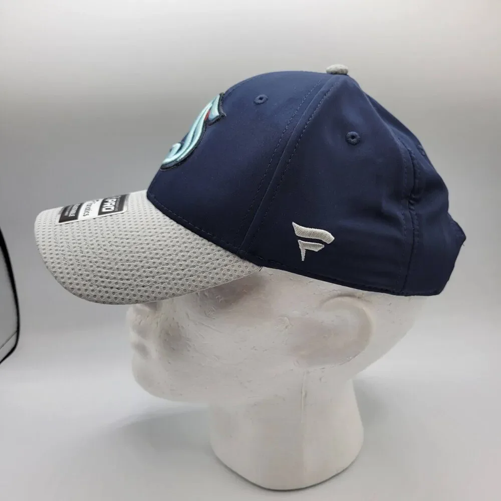 Seattle Kraken Mens Womens Cap Fanatics Blue Authentic Pro Snapback Hat NHL - Picture 2 of 12